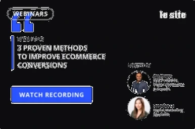 Webinar programme screen: 3 Proven Methods to Improve Ecommerce Conversions