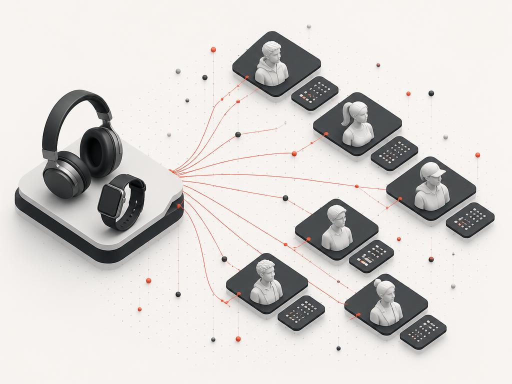 Consumer electronics product campaign visual expanding into qualified audience discovery tiles