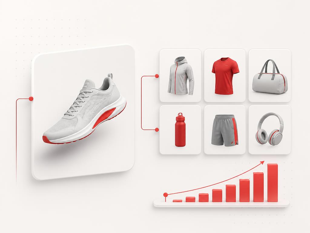 Hero product card with new-release gear tiles and a product velocity indicator