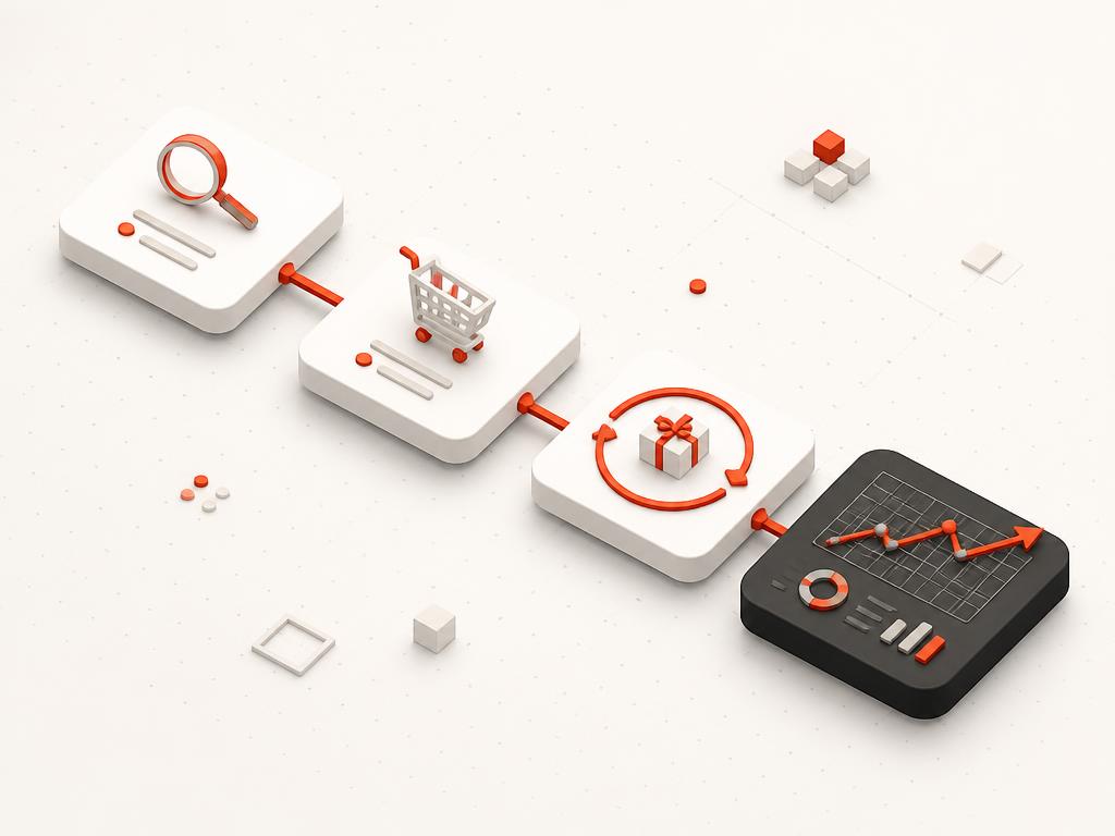 Customer journey from discovery to purchase to repeat gifting with a lifetime value module