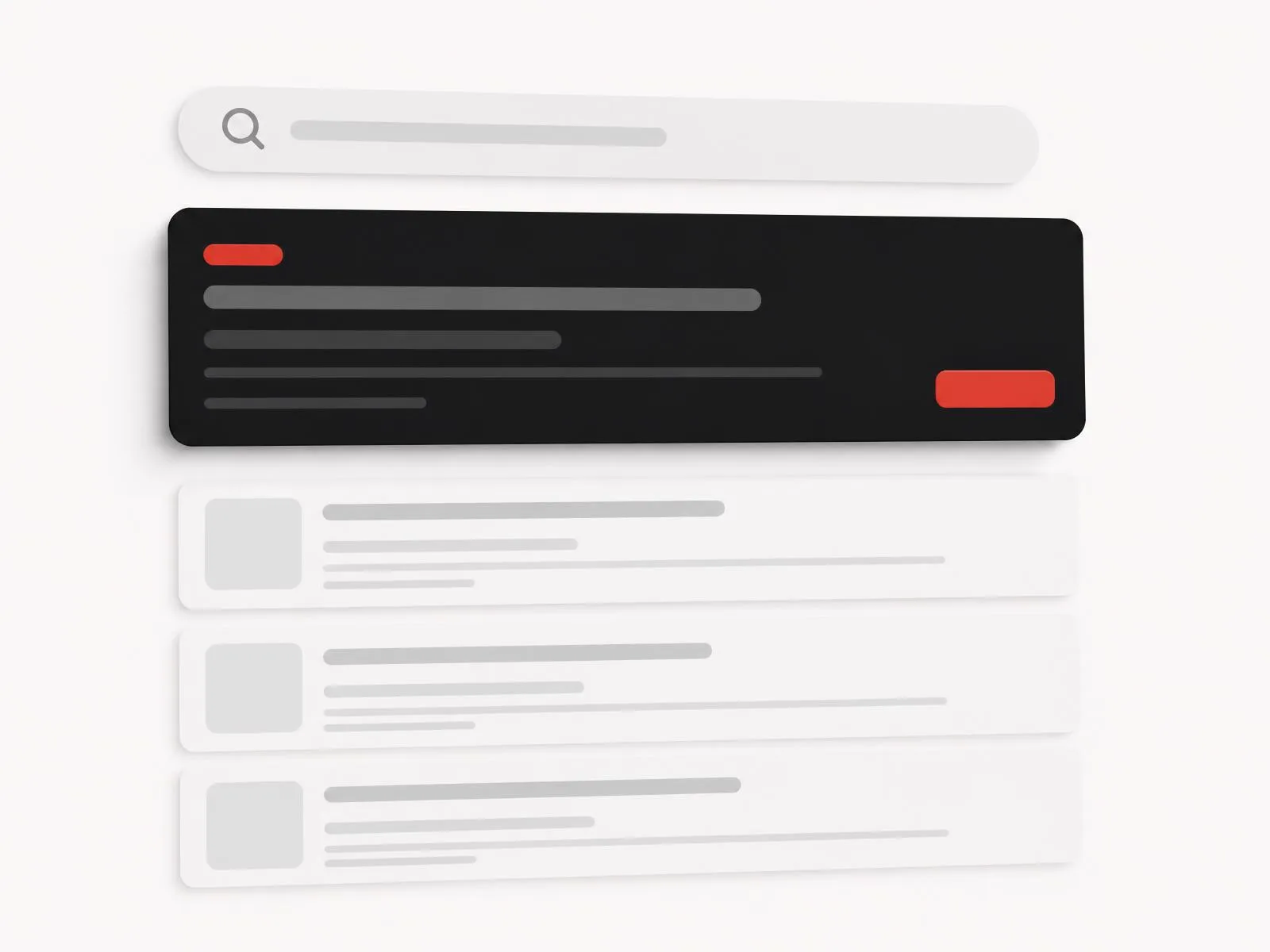 Search results page with a highlighted sponsored result